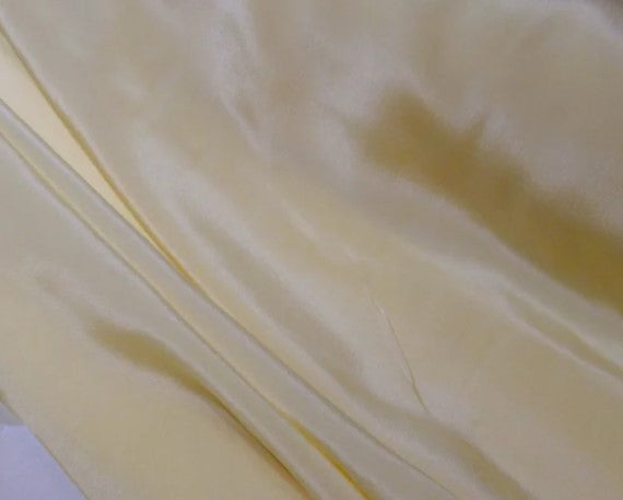 Pure silk crepe de chine in soft yellow - $29/yd