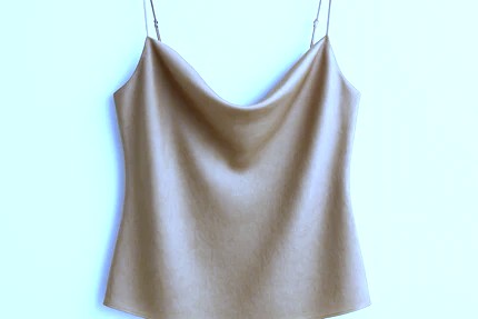 Pure silk crepe de chine in soft tan - $29/yd