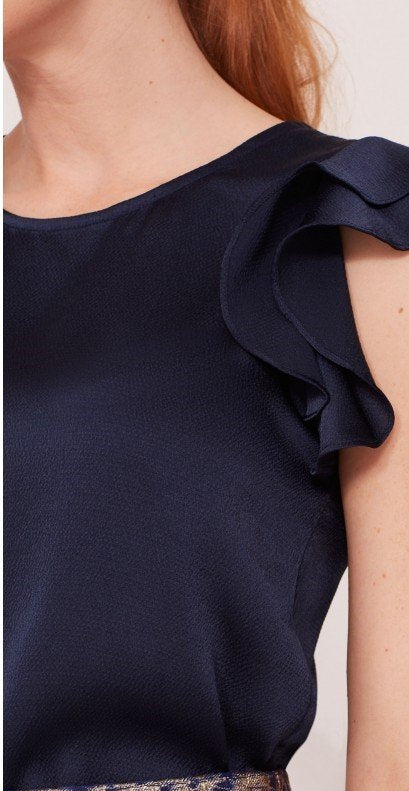 Pure silk charmeuse in black - $39/yd