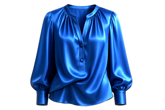 Pure silk charmeuse in royal blue - $39/yd