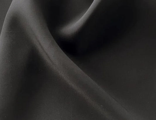 Black silk crepe de chine, $29/yd
