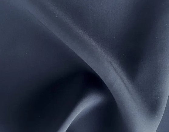 Pure silk crepe de chine in navy - $29.00/yd