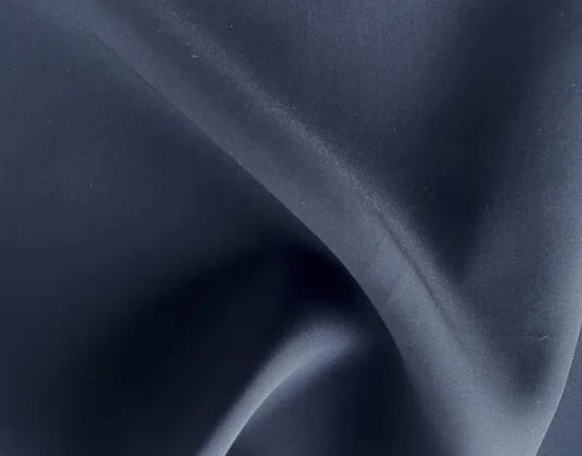 Pure silk crepe de chine in navy - $29.00/yd