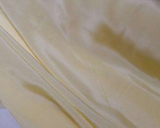 Pure silk crepe de chine in soft yellow - $29/yd
