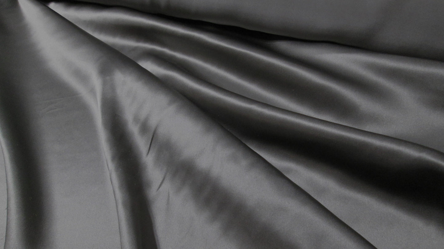 Pure silk charmeuse in graphite