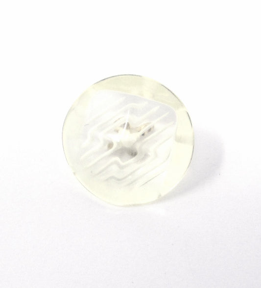 Patterned clear button with shank, $2/pc