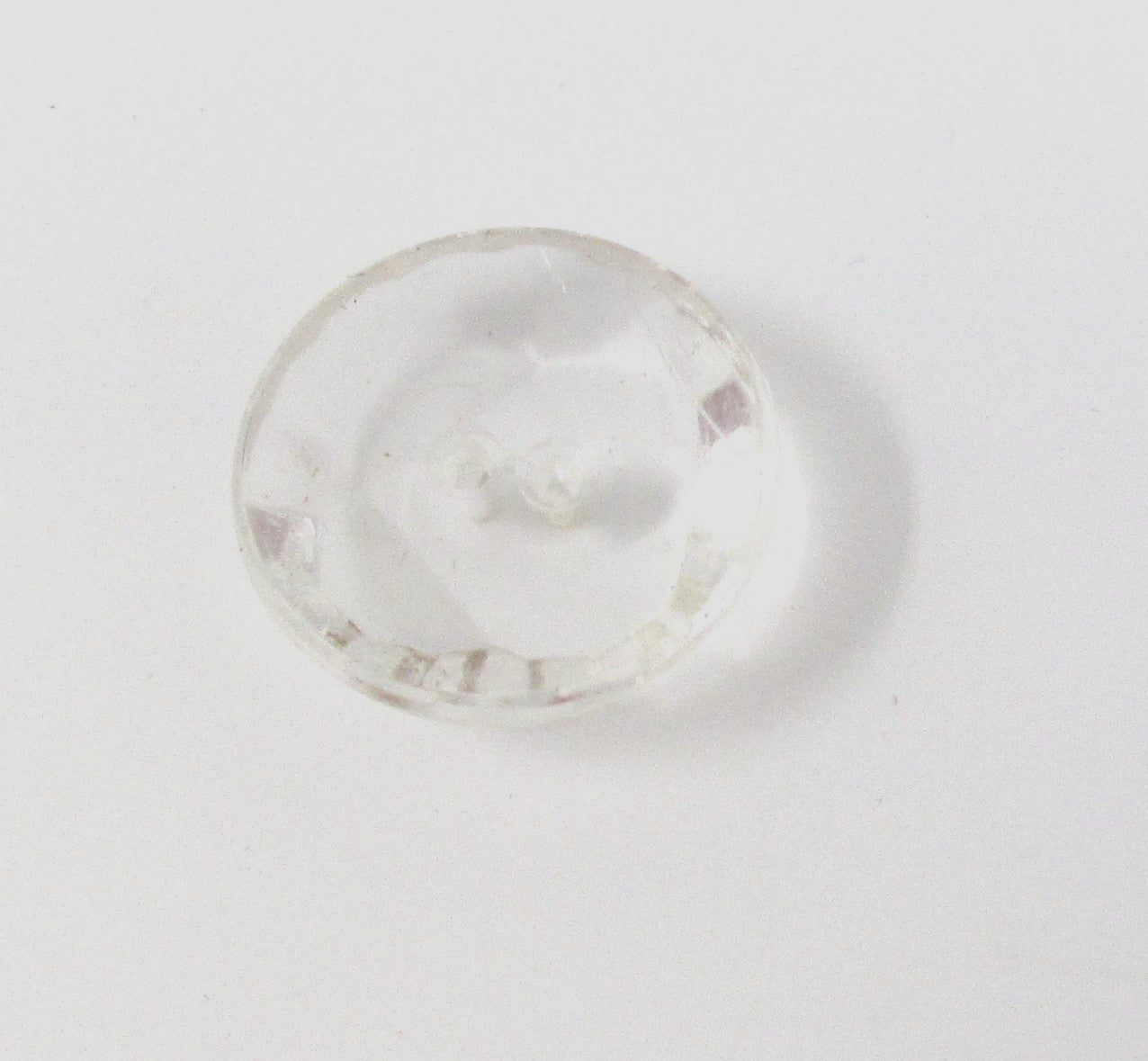 Faceted clear glass button, $3/pc