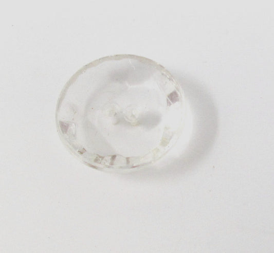 Faceted clear glass button, $3/pc
