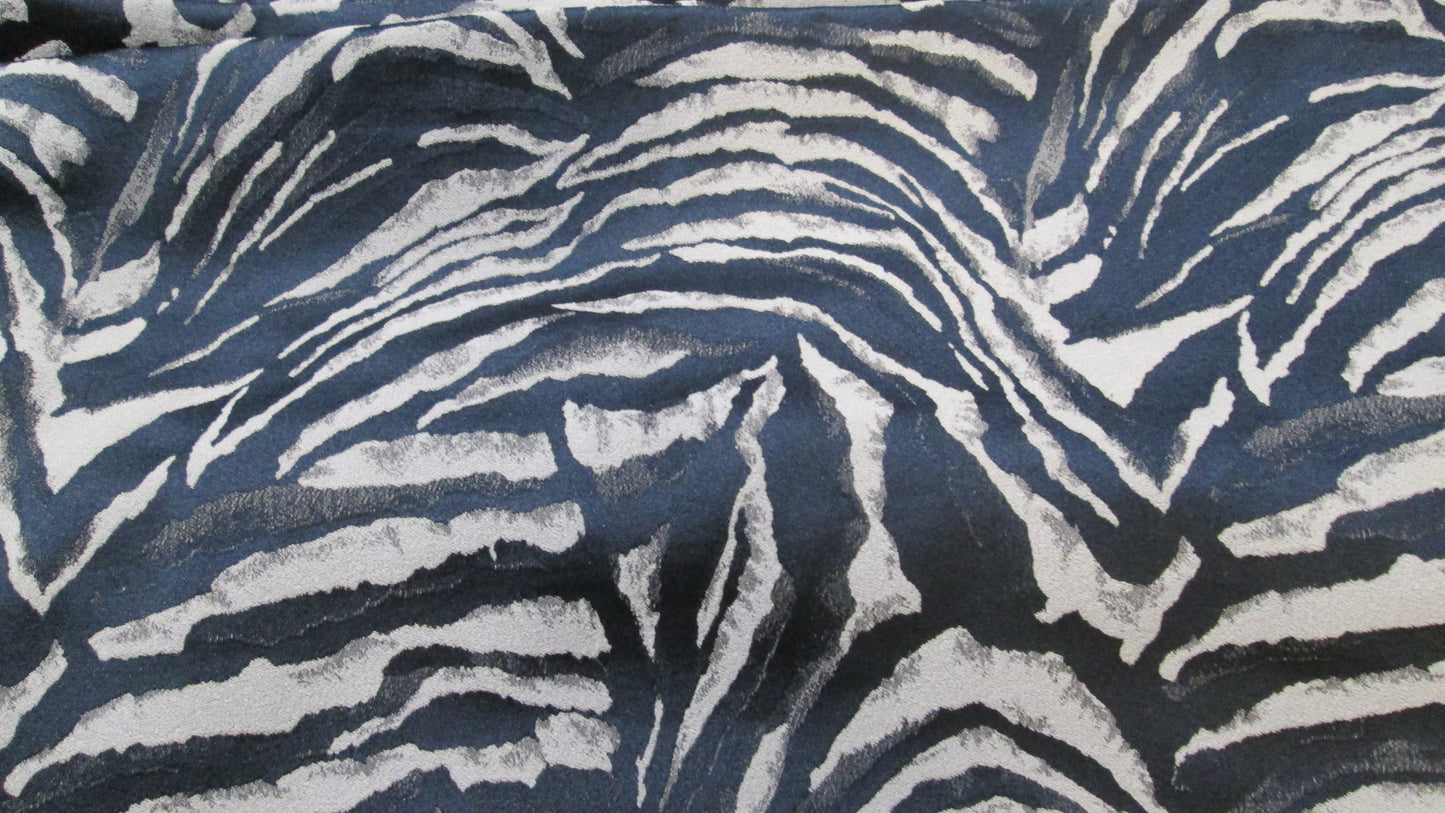 Zebra stripe microfiber, black/taupe