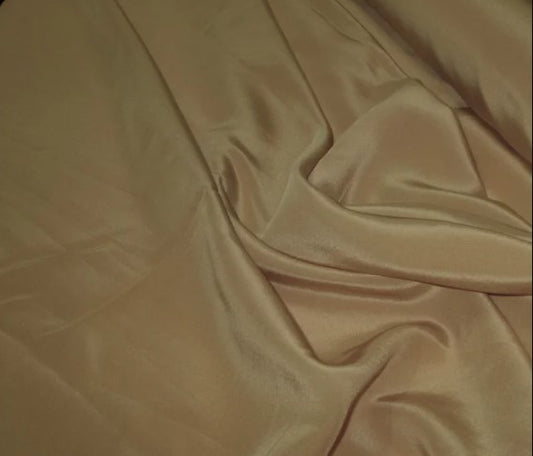 Pure silk crepe de chine in lustrous gold - $29/yd