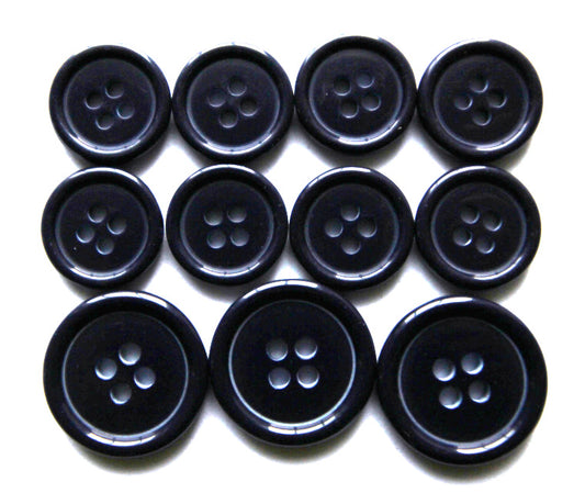 Hi polish navy composite jacket buttons