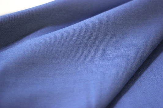 Wool/poly featherweight challis in royal blue