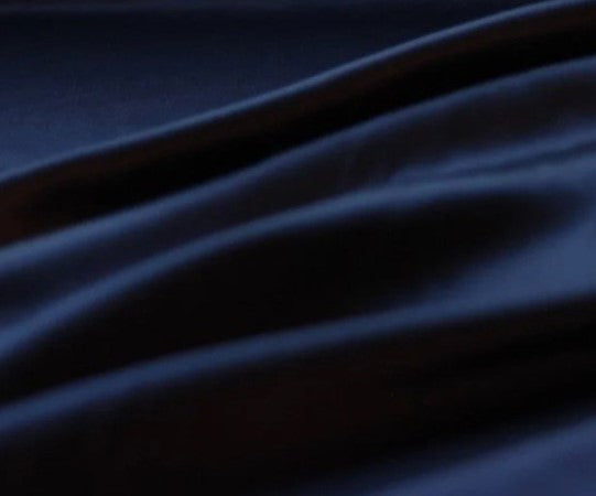 Pure silk charmeuse in sapphire navy - $39/yd