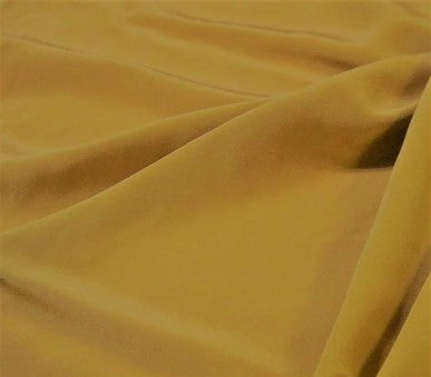 Mustard gold silk crepe de chine fabric, $39/yd