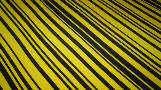 Yellow/navy diagonal stripe silk crepe de chine - $29/yd
