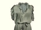 Pure silk charmeuse in sage olive, $39/yd