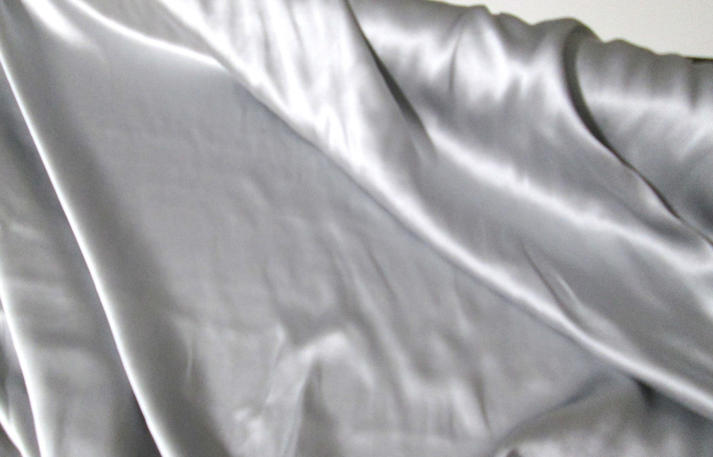 Pure silk charmeuse in silvery gray