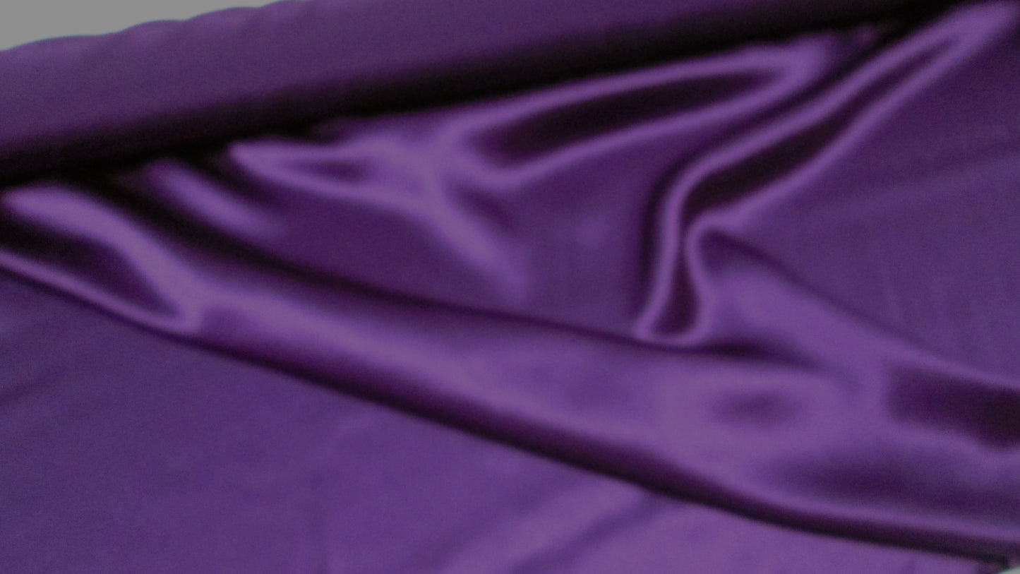 Pure silk charmeuse in grape purple, $39/yd