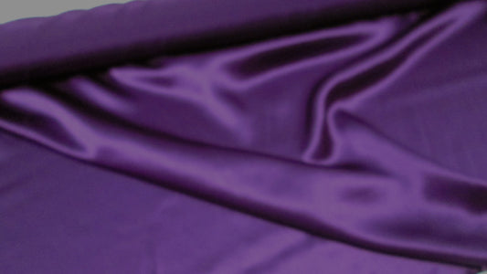 Pure silk charmeuse in grape purple, $39/yd