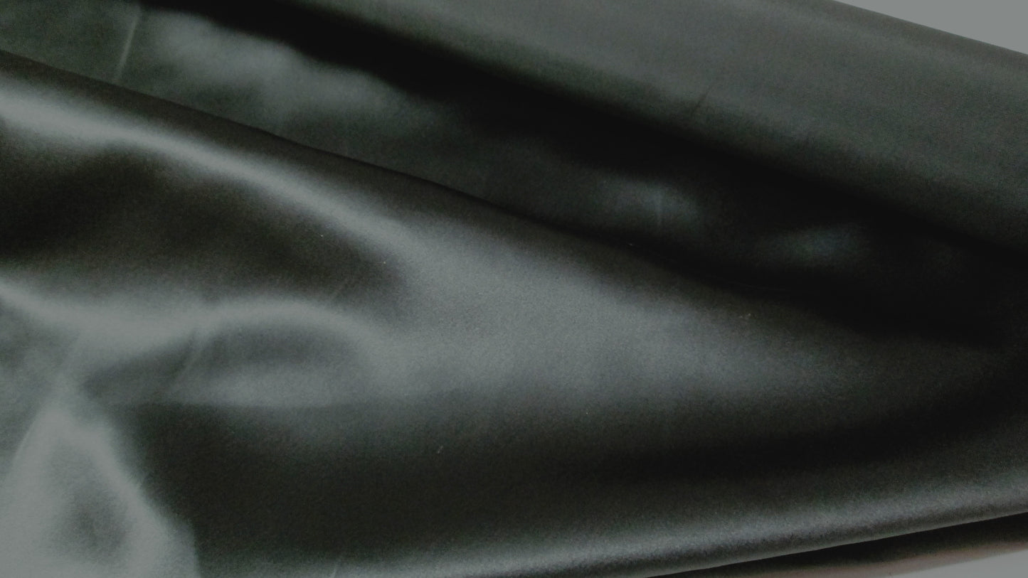 Pure silk charmeuse in money green, $39/yd