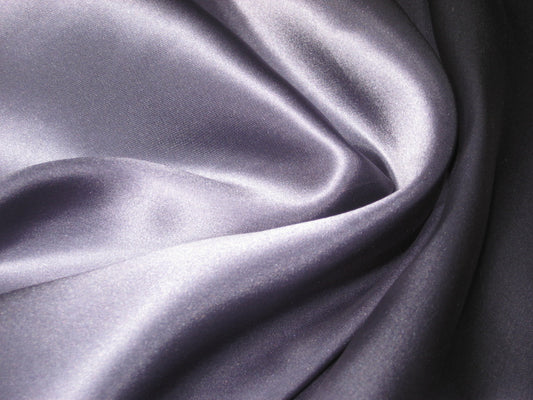 Muted amethyst violet pure silk charmeuse, $39/yd