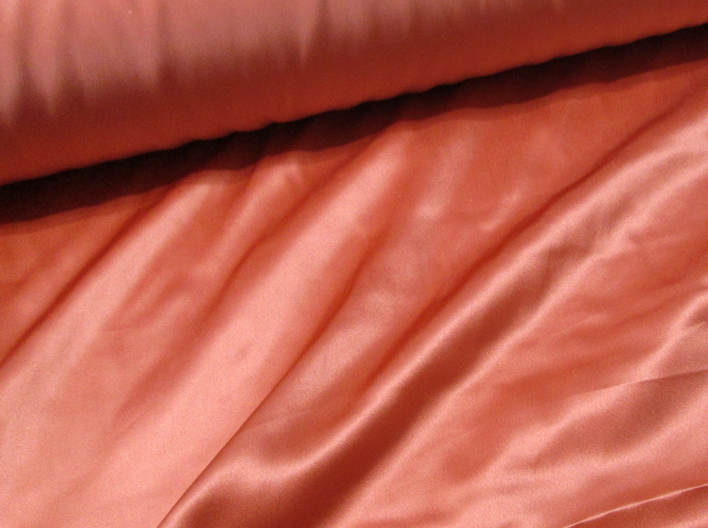 Pure silk charmeuse in persimmon