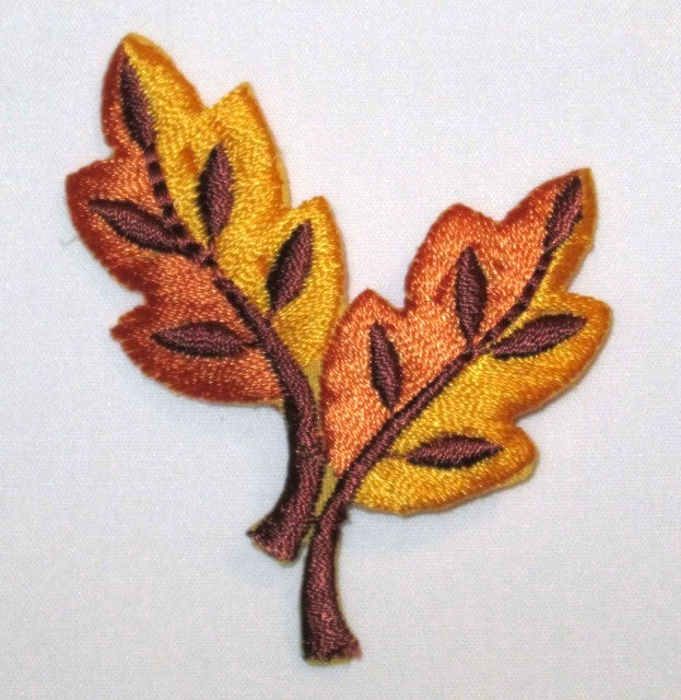 Autumn leaves embroidered applique, #7323