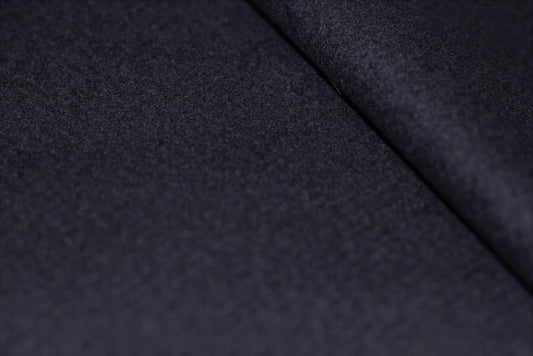 Wool/cashmere coat weight fabric in navy, $65/yd