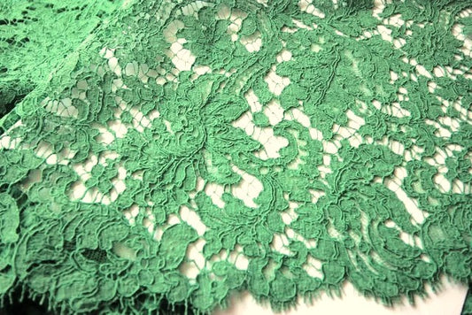 Green vintage Lyon Lace, $129/yd