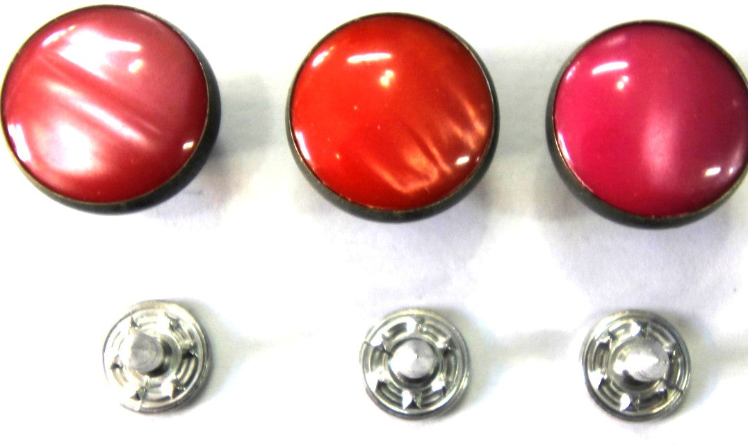 Pearlized dungaree jeans tack buttons, no sew