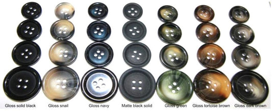 Classic Italian jacket and coat buttons in 7 colors