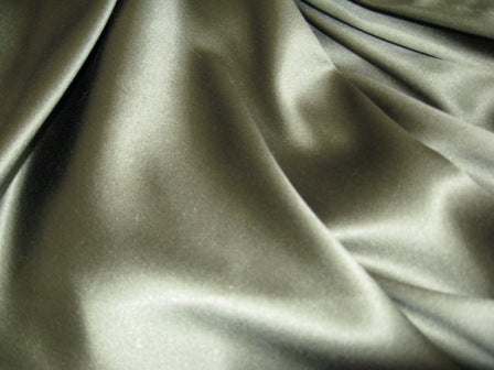 Pure silk charmeuse in sage olive, $39/yd