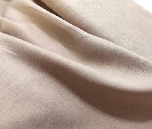 Premium 100% linen in Sand Beige, $35/yd