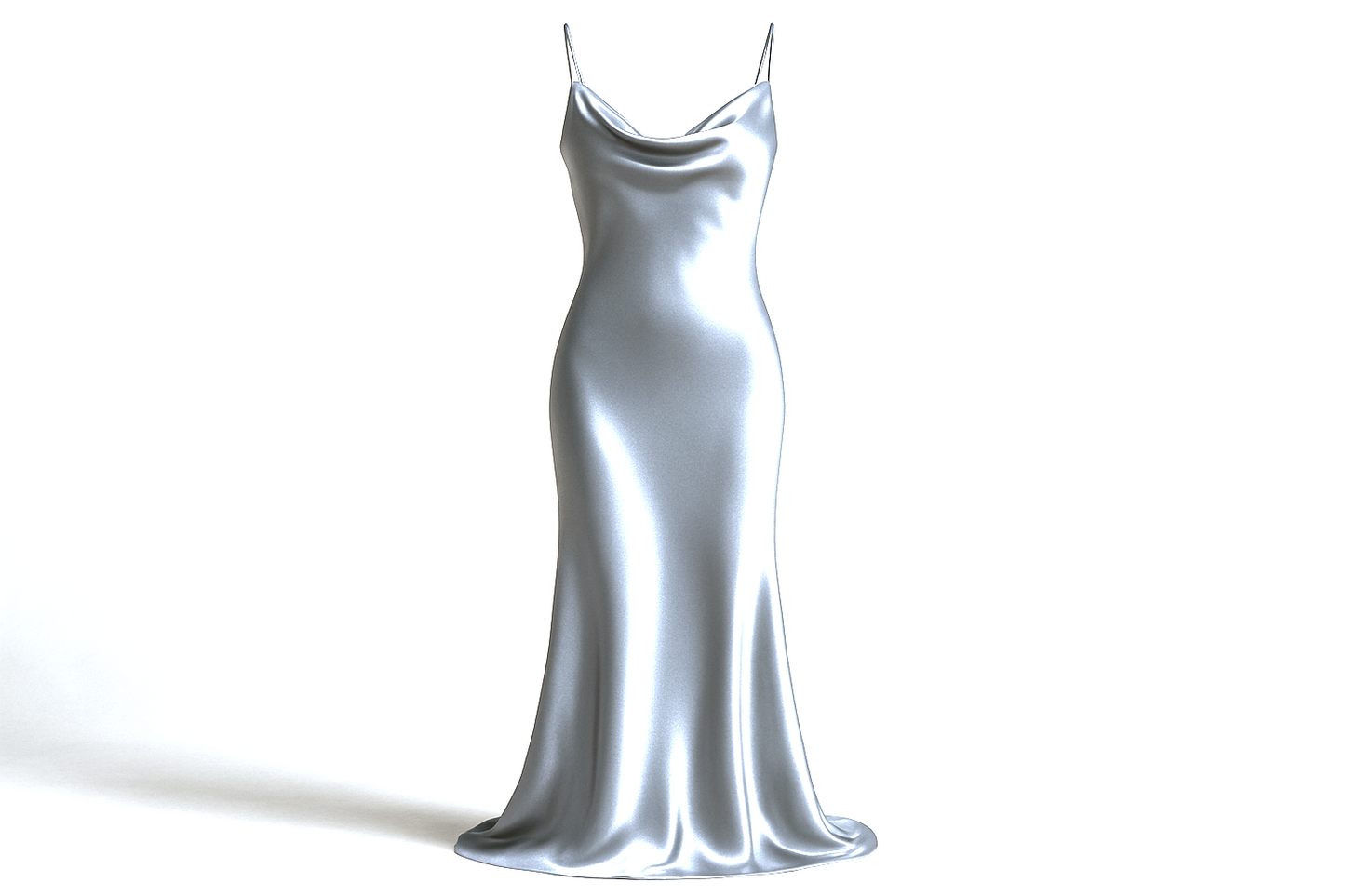 Pure silk charmeuse in silvery gray