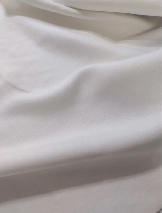 Premium pure linen solids, white, $35/yd